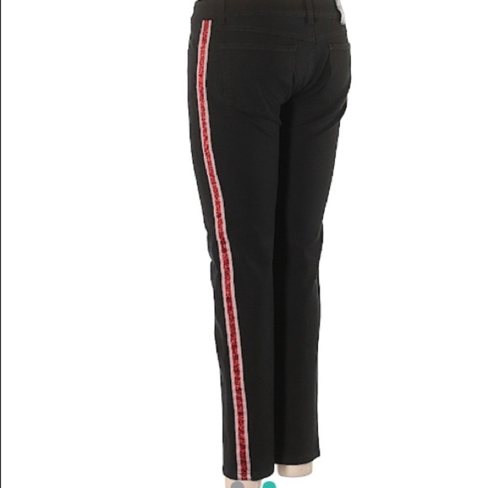Gucci Black Jeans with Red & White Side Details